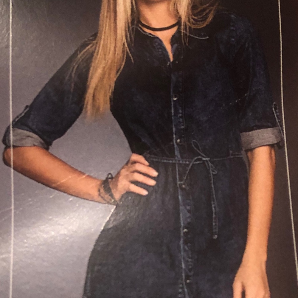 Mapale blue jean shirt dress
